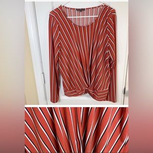 Stunning tie knot crossover blouse